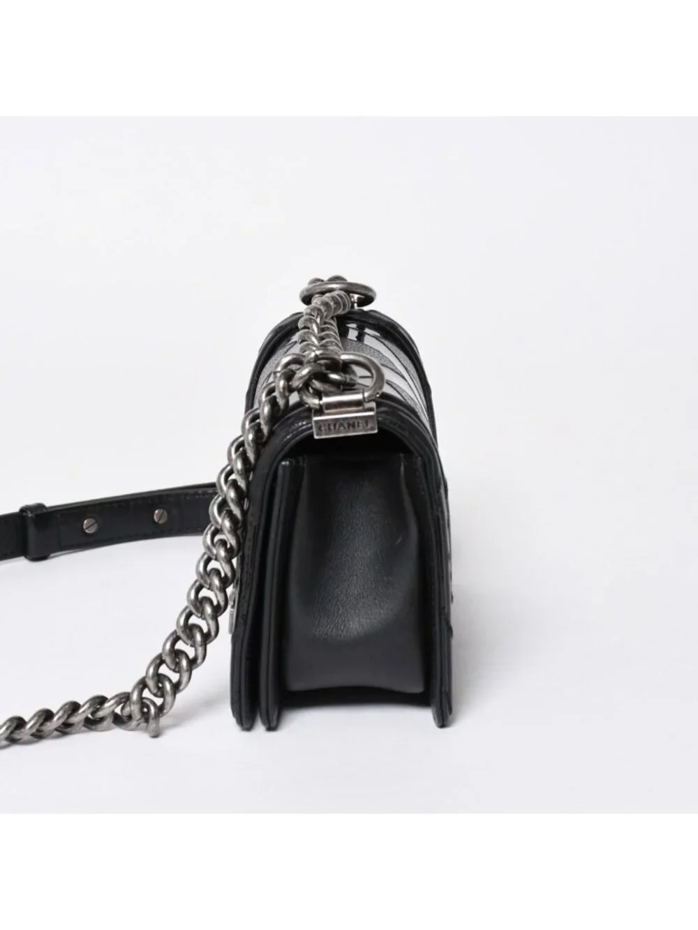 Chanel Boy Chain Shoulder Bag Black